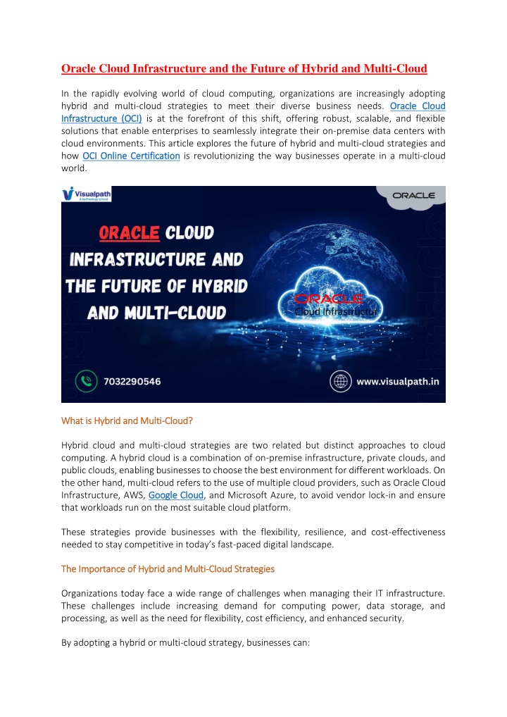 oracle cloud infrastructure and the future n.w