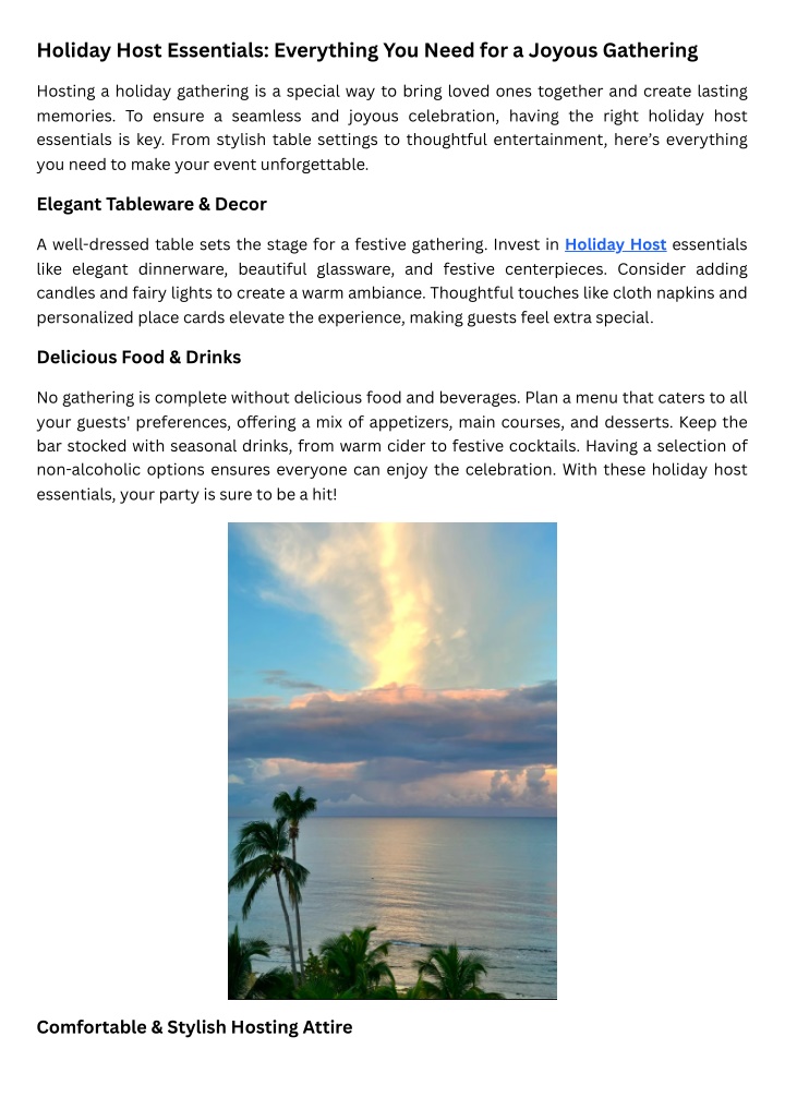 holiday host essentials everything you need n.w