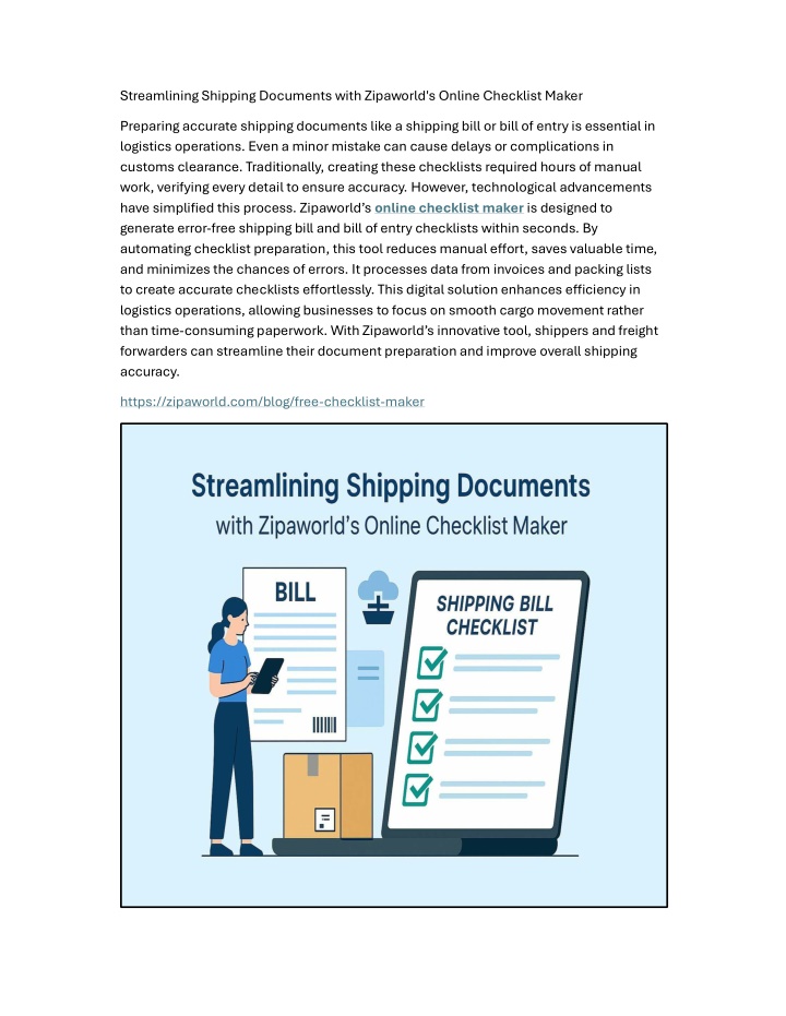 streamlining shipping documents with zipaworld n.w