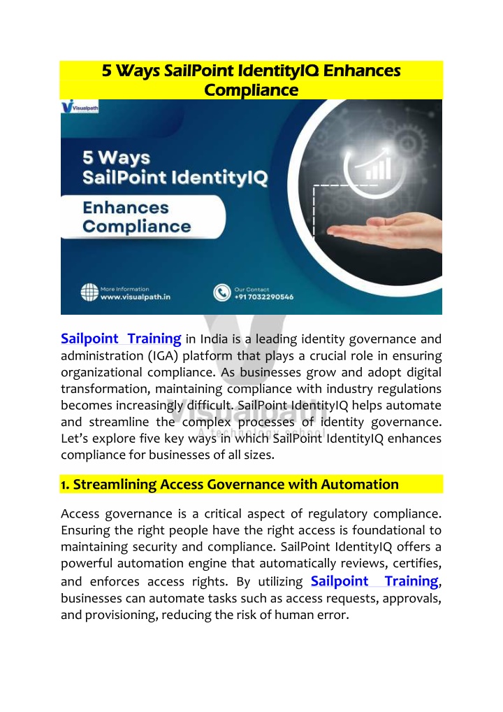 5 ways sailpoint identityiq enhances 5 ways n.w