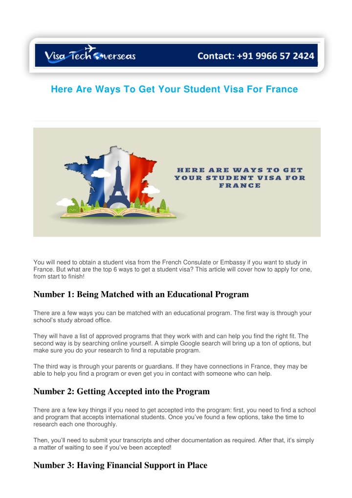 here are ways to get your student visa for france n.w