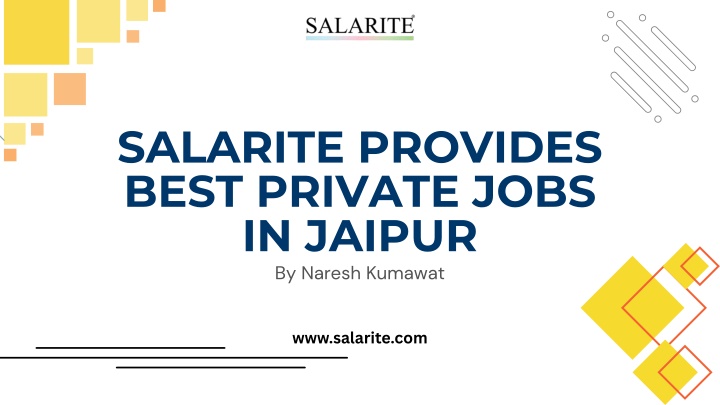 salarite provides best private jobs in jaipur n.w