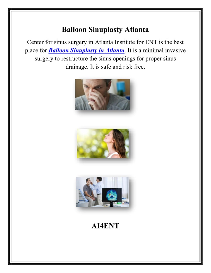 balloon sinuplasty atlanta n.w