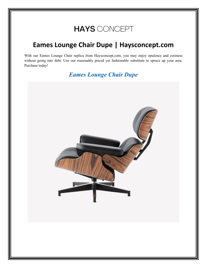eames lounge chair dupe haysconcept com n.w