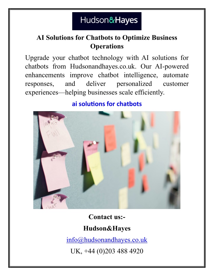 ai solutions for chatbots to optimize business n.w