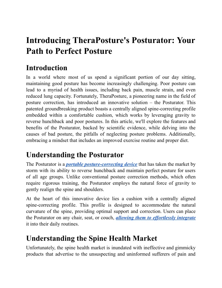 introducing theraposture s posturator your path n.w