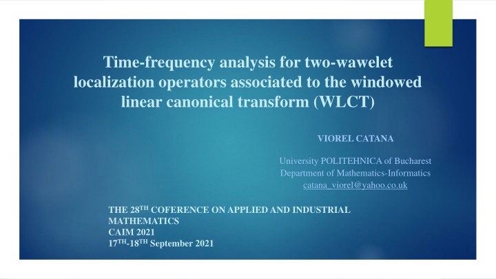 time frequency analysis for two wawelet n.w