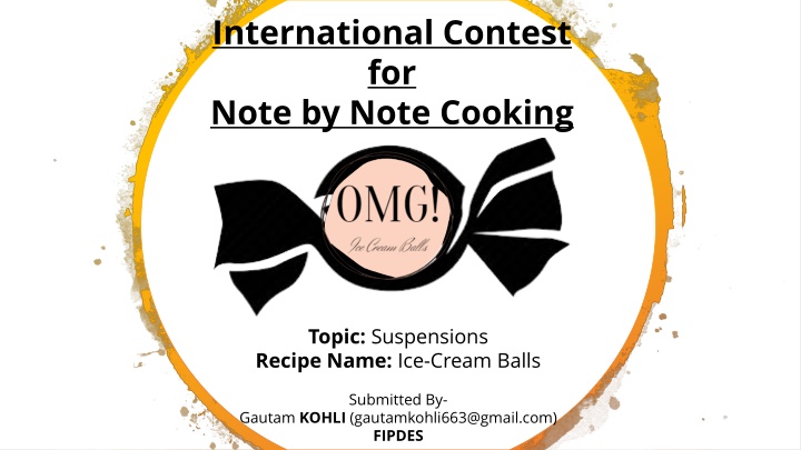 international contest for note by note cooking n.w