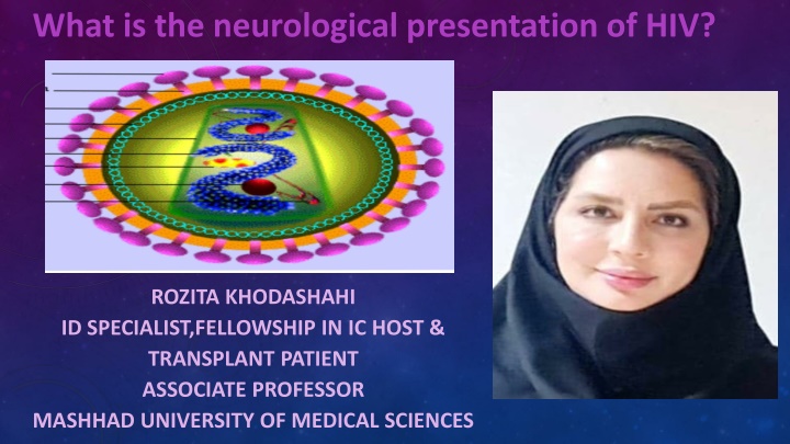what is the neurological presentation of hiv n.w