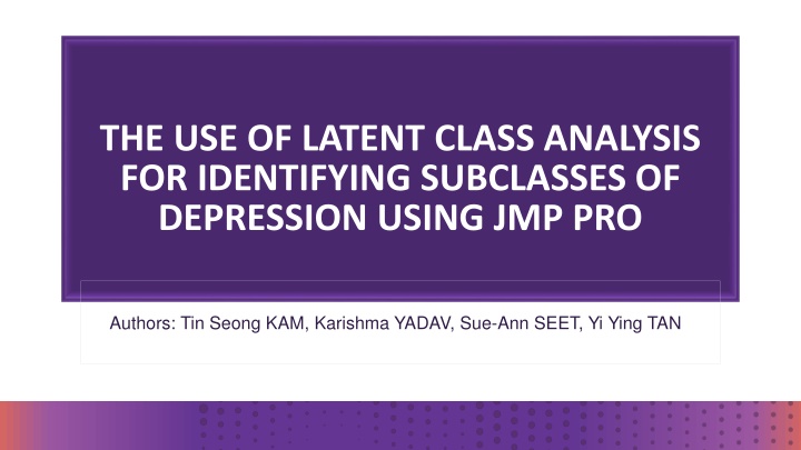 the use of latent class analysis for identifying n.w