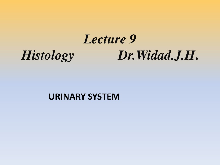 lecture 9 histology dr widad j h n.w