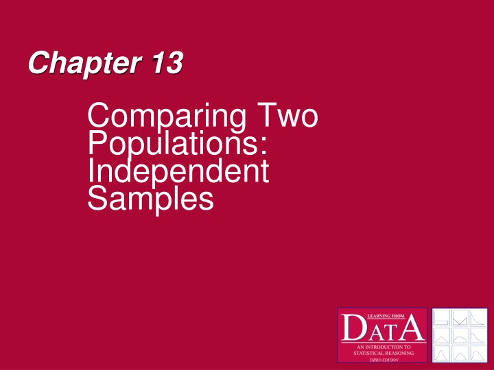 chapter 13 comparing two populations independent n.w