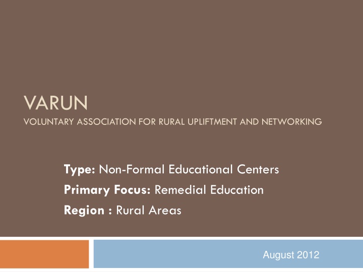 varun voluntary association for rural upliftment n.w