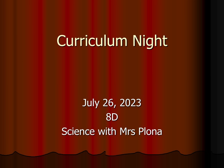 curriculum night n.w