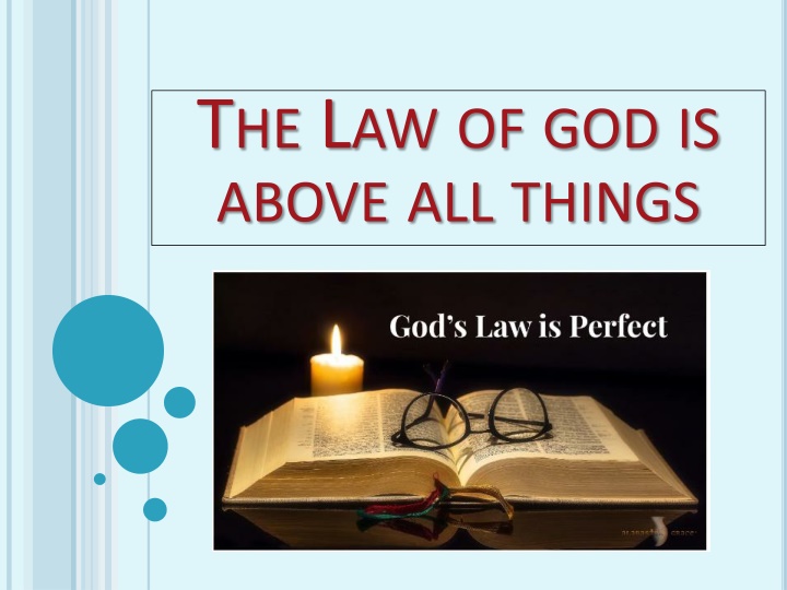 t he l aw of god is above all things n.w