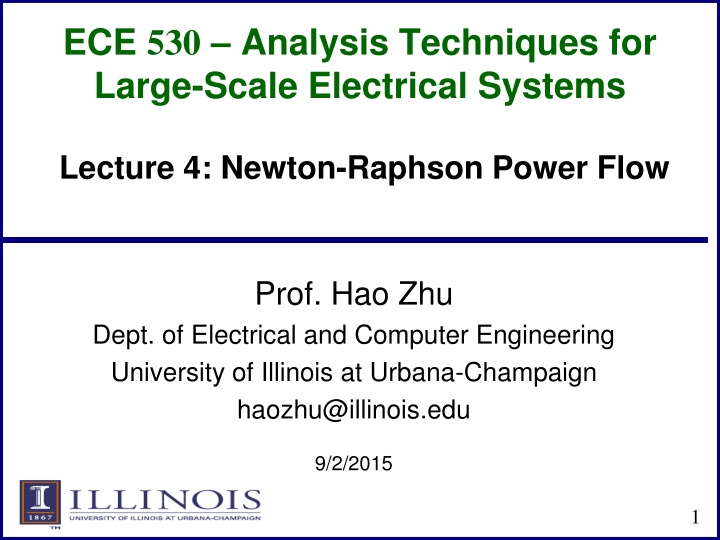 ece 530 analysis techniques for large scale n.w