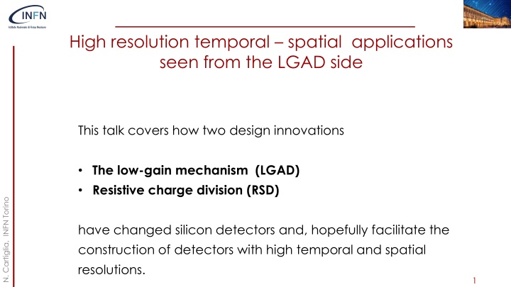 high resolution temporal spatial applications n.w
