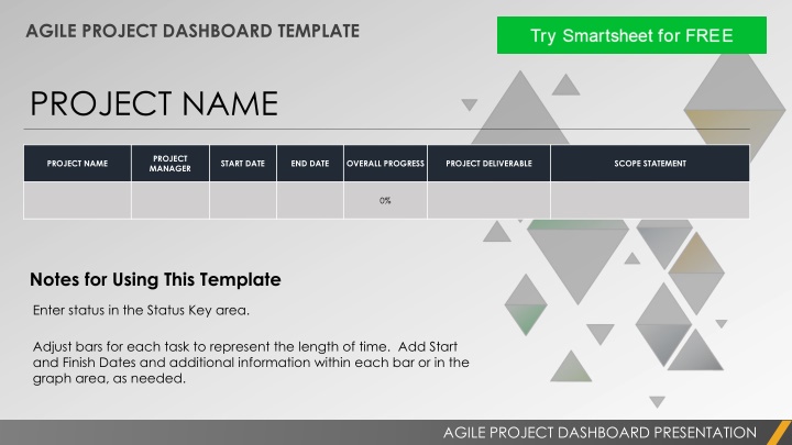 agile project dashboard template n.w