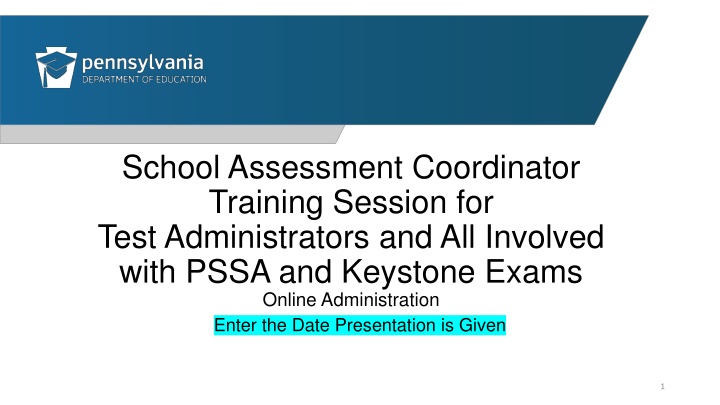 school assessment coordinator training session n.w