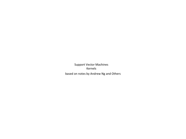 Linear SVMs for Binary Classification