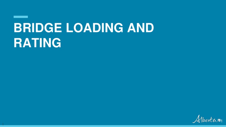 bridge loading and rating n.w