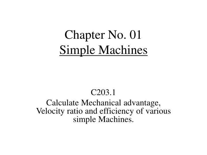 chapter no 01 simple machines n.w