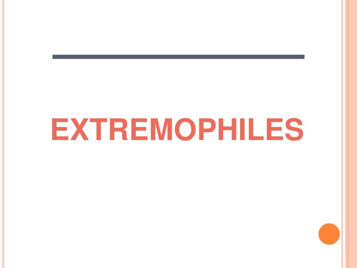 extremophiles n.w