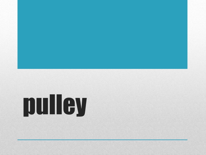 pulley n.w
