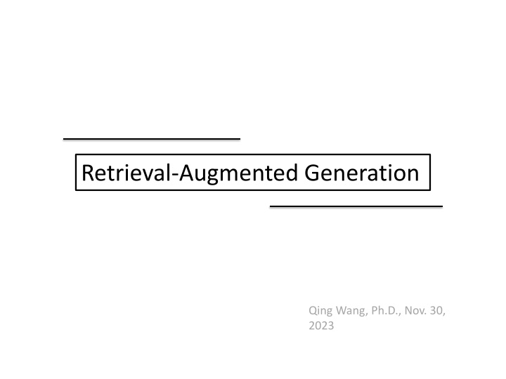 retrieval augmented generation n.w
