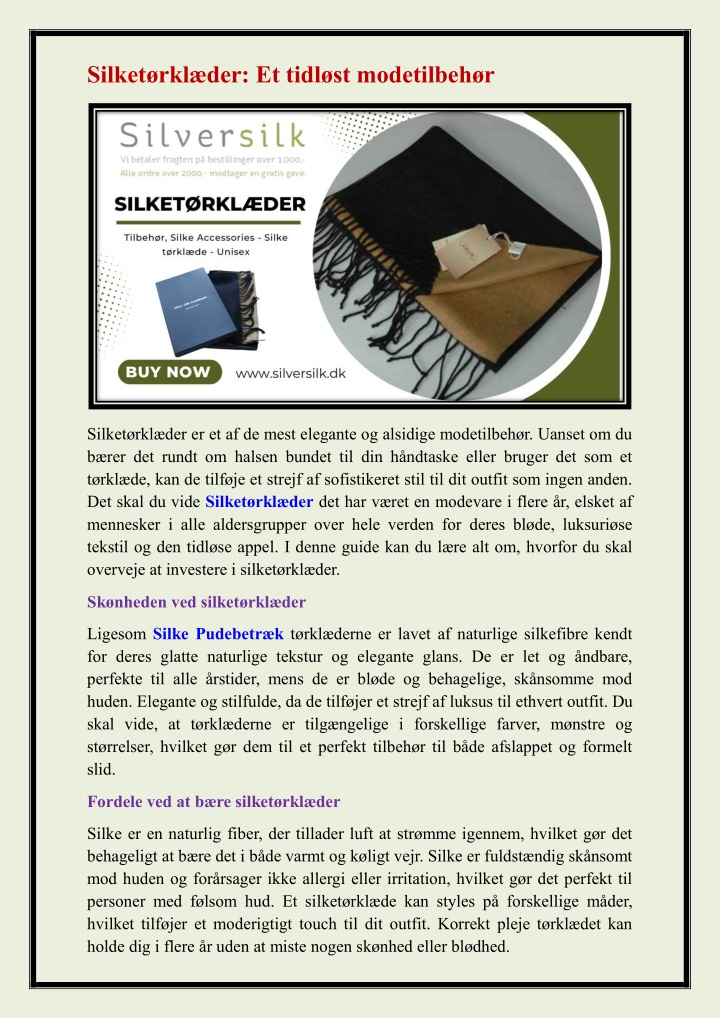 silket rkl der et tidl st modetilbeh r n.w