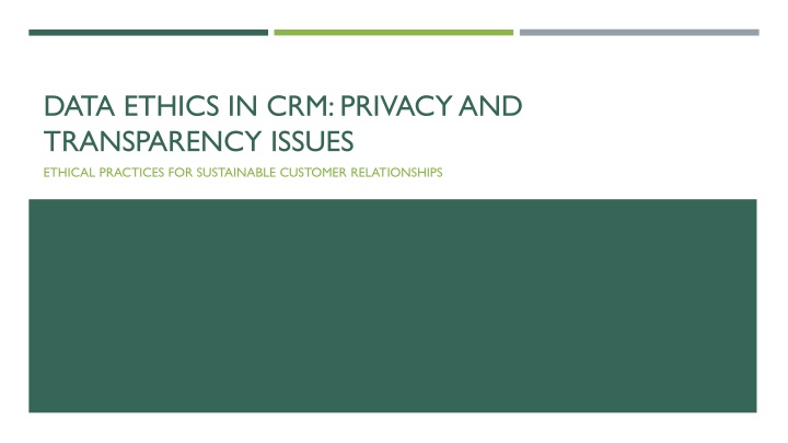 data ethics in crm privacy and transparency issues n.w