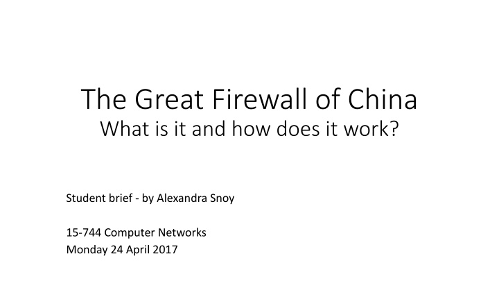 the great firewall of china what n.w