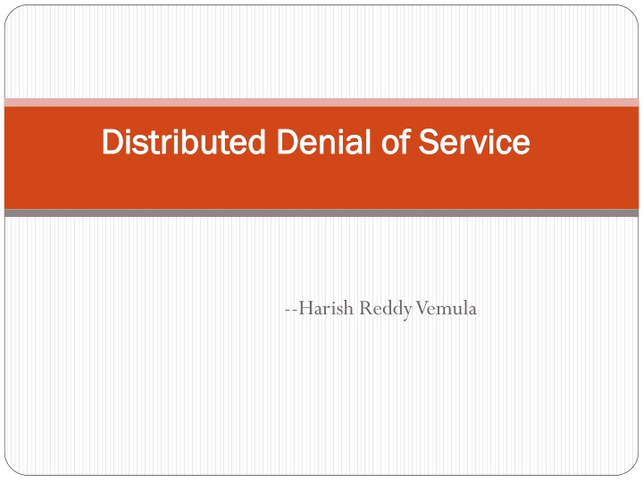 distributed denial of service distributed denial n.w