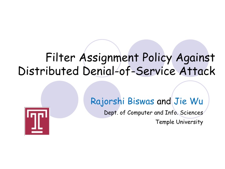 filter assignment policy against distributed n.w