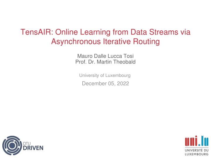 tensair online learning from data streams n.w