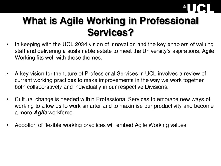 what is agile working in professional services n.w