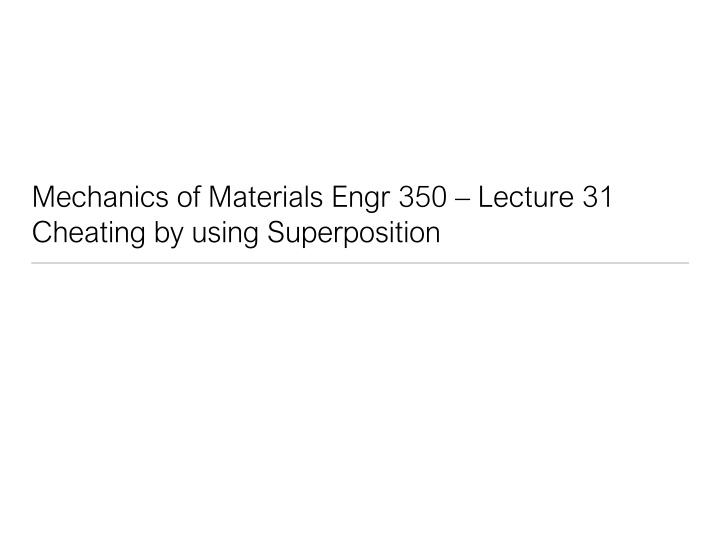 mechanics of materials engr 350 lecture n.w