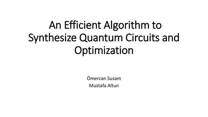 an efficient algorithm to an efficient algorithm n.w