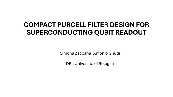 compact purcell filter design for superconducting n.w