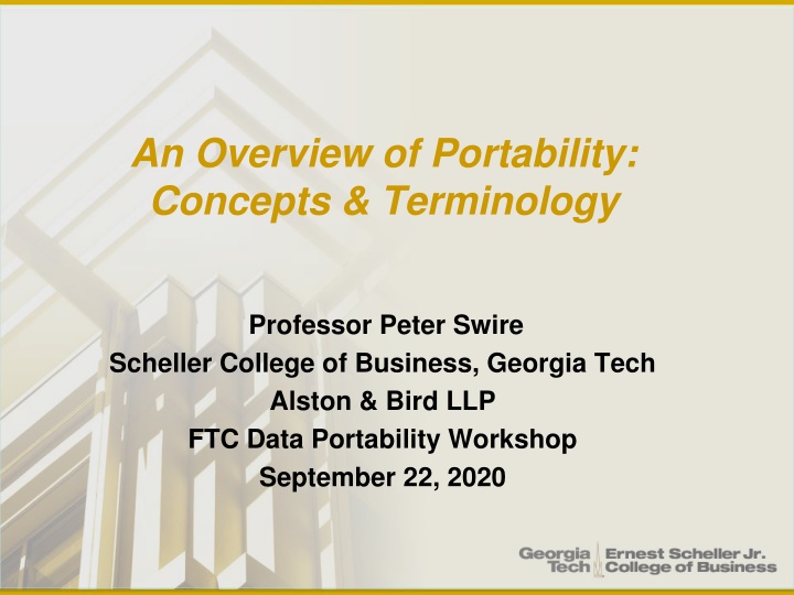 an overview of portability concepts terminology n.w