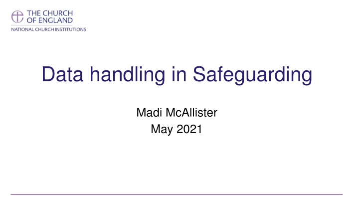 data handling in safeguarding n.w
