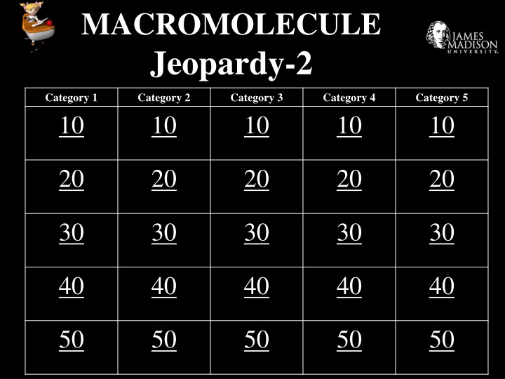 macromolecule jeopardy 2 n.w