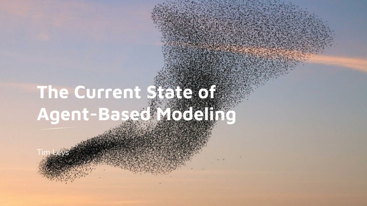 the current state of agent based modeling n.w
