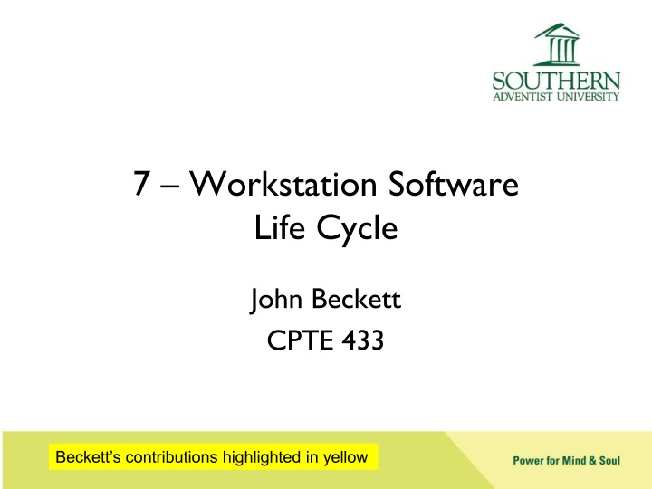 7 workstation software life cycle n.w