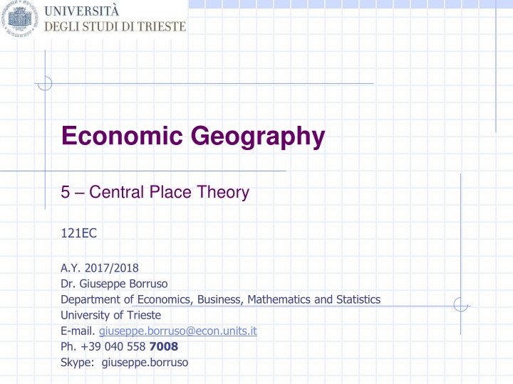 economic geography n.w