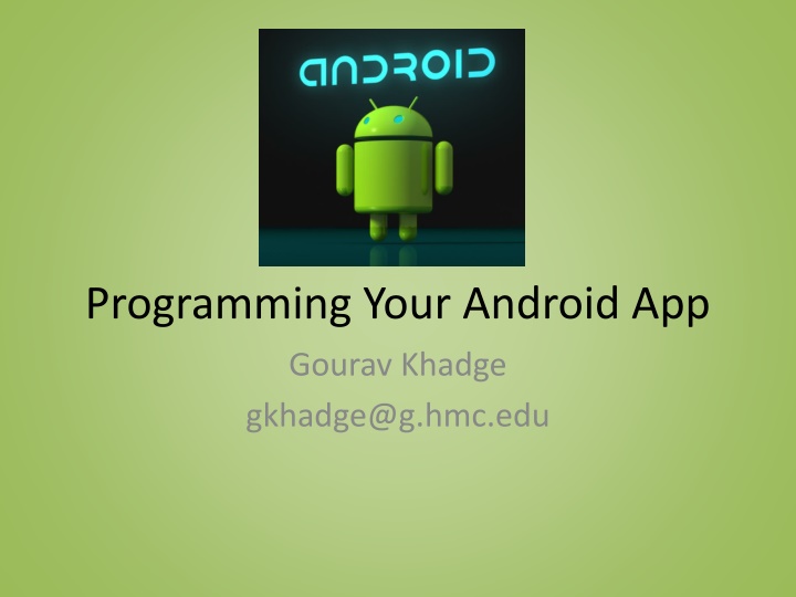 programming your android app n.w