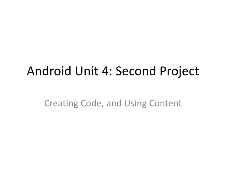 android unit 4 second project n.w