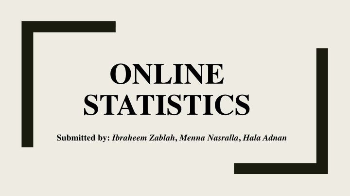 online statistics n.w