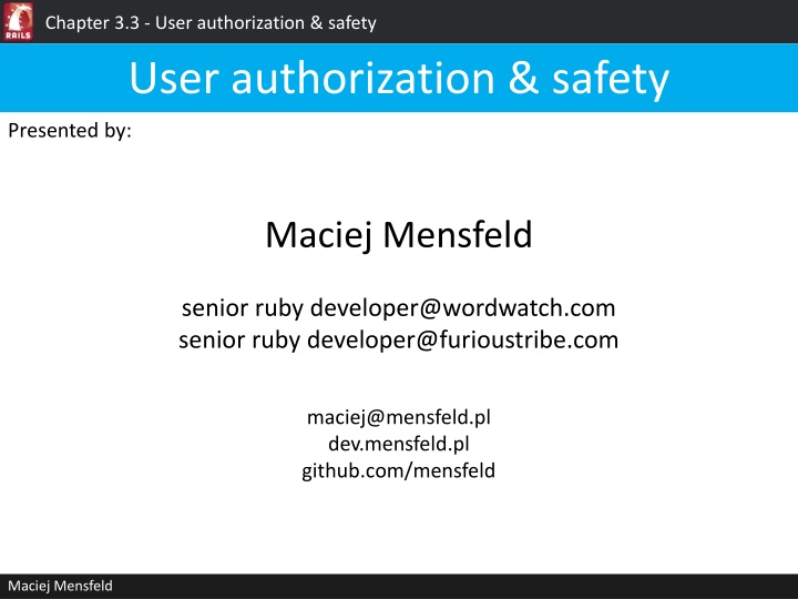 chapter 3 3 user authorization safety user n.w