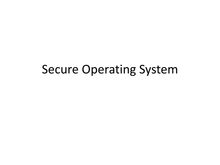 secure operating system n.w